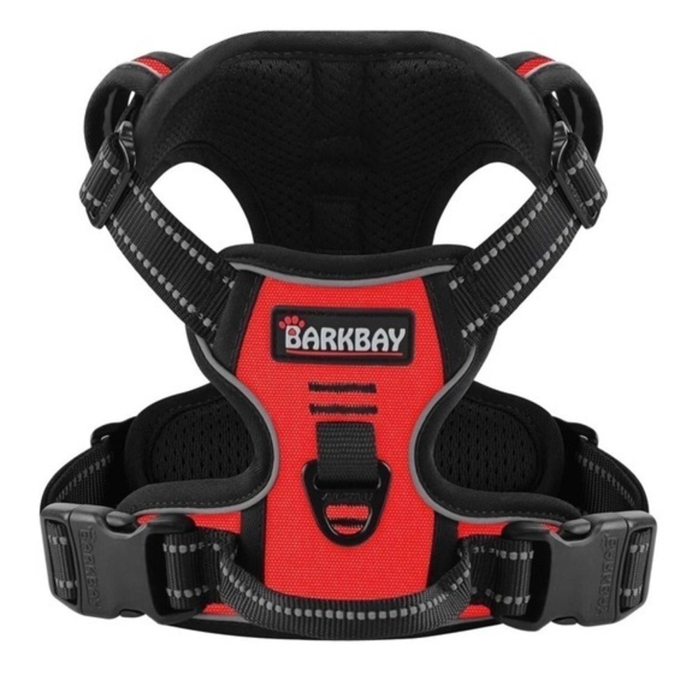 Barkbay Dog Harness‎ Pet small Red No-Pull Reflective Mesh Train Vest New